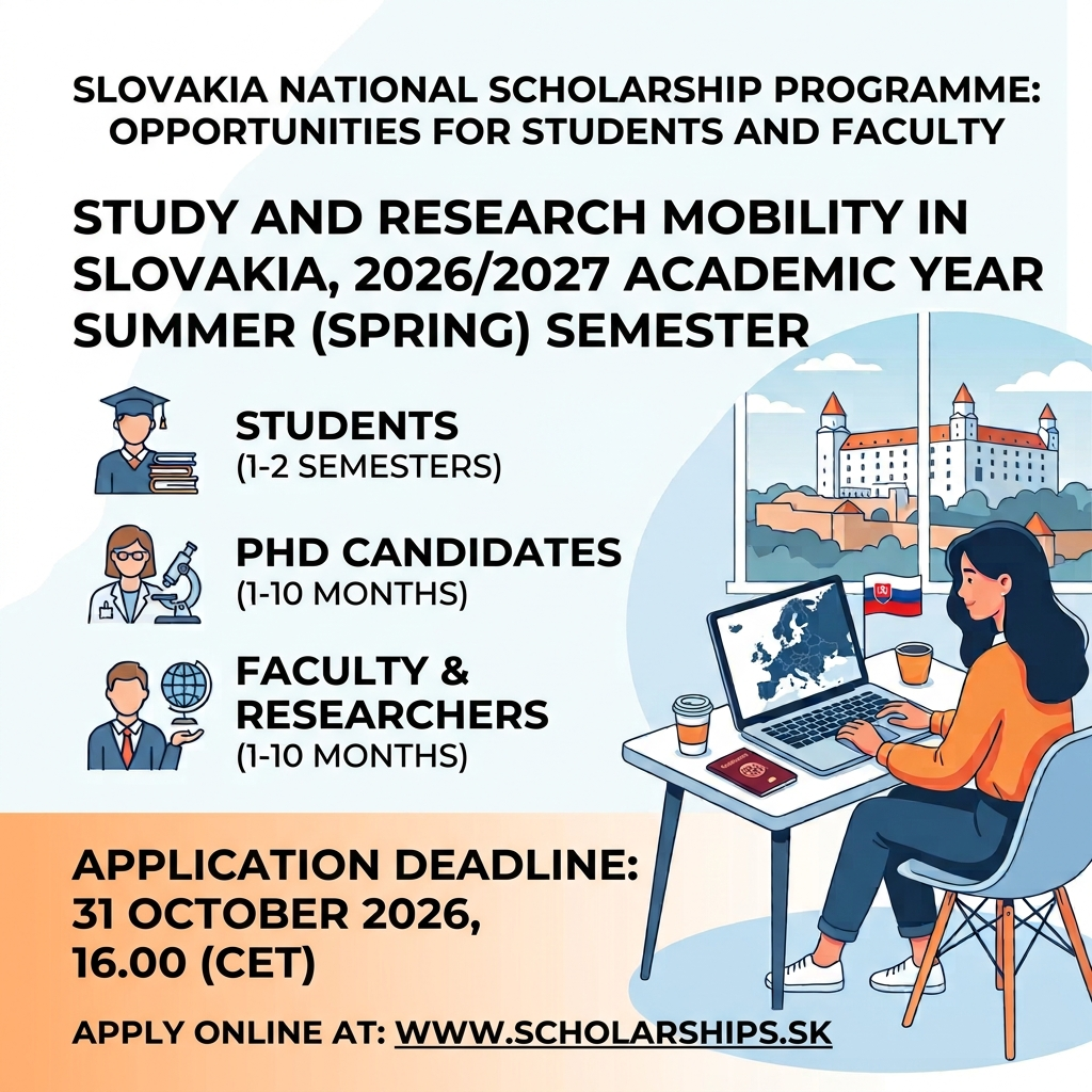 National Scholarship Programme of the Slovak Republic: Opportunities for BIA Students, Faculty, and Researchers