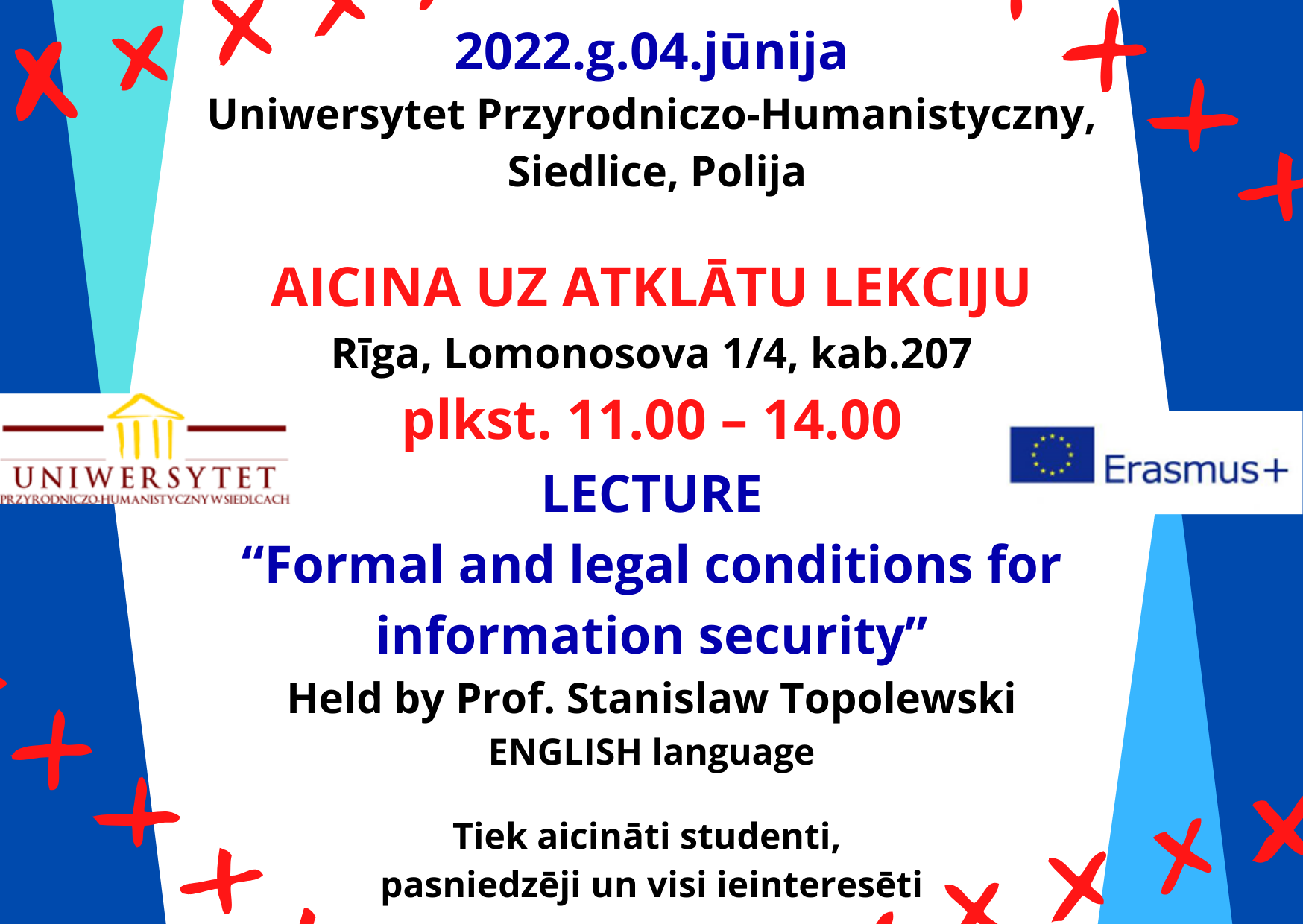 LEKCIJA “Formal and legal conditions for information security”