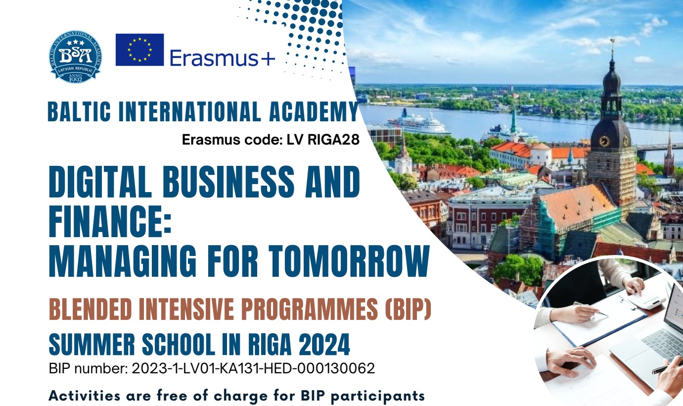 SUMMER SCHOOL in RIGA 2024 "Digital Business and finance: managing for tomorrow” 