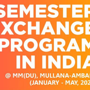 A semester exchange program in India with a 100% tuition fee waiver