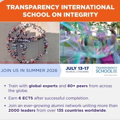 Transparency International School on Integrity 2026